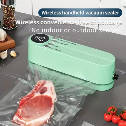 Компактный USB Вакуумный Упаковщик с Цифровым Дисплеем — Сохраните Свежесть в Один Клик!