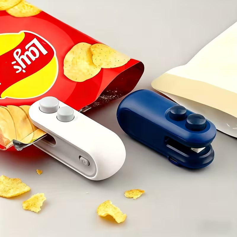 Ручной мини-вакууматор USB перезаряжаемый | Запайщик пакетов магнитный для продуктов, чипсов и кофе | Защита от влаги