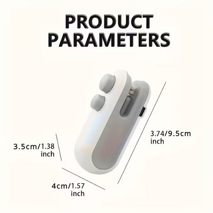 Ручной мини-вакууматор USB перезаряжаемый | Запайщик пакетов магнитный для продуктов, чипсов и кофе | Защита от влаги